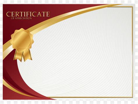 Creative Certificate Of Appreciation Award Template On Transparent