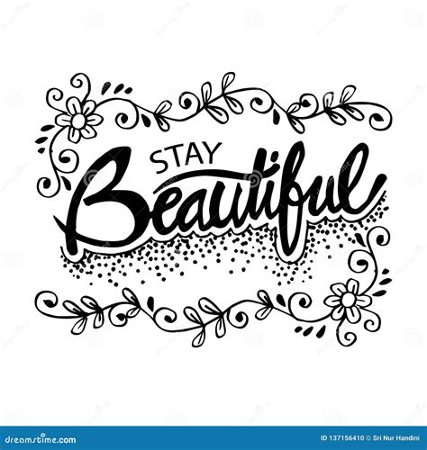 Stay Beautiful Typography Poster Stock Vector Illustration Of Graphic