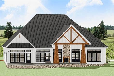 4 Bed Country Craftsman With Garage Options 46333la Architectural