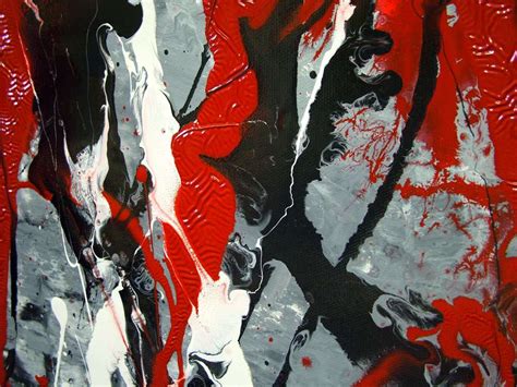 Red Black And White Modern Art Painting Lord Of The Dance