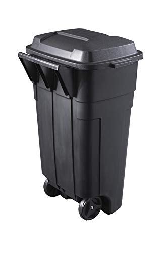 Rubbermaid Roughneck Heavy Duty Wheeled Trash Can With Lid 34 Gallon