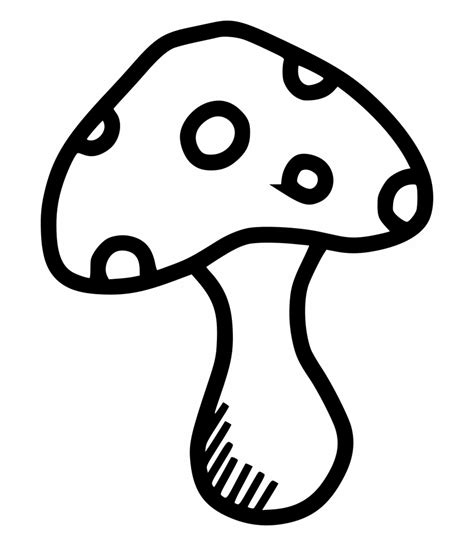 Mushroom Clipart Black And White Png Landing