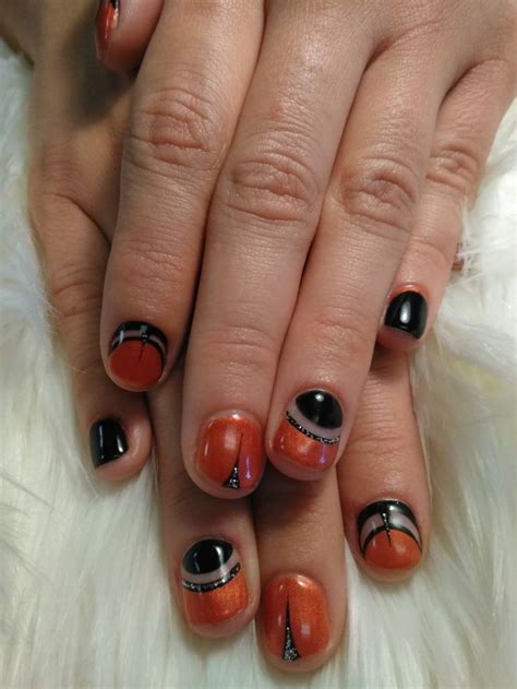 Orange And Black Nail Designs Nails Design