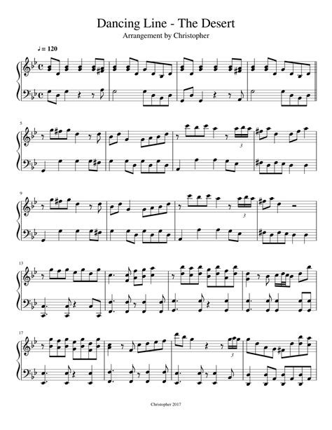 Dancing Line The Desert Sheet Music For Piano Download Free In Pdf Or