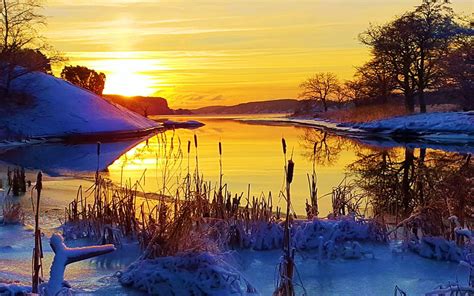 Sweden Saltkaellefjorden Winter Scandinavia Snow Colors Sky