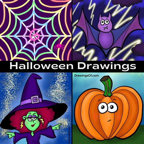 Halloween Drawing Ideas Easy Fun Cartoons Drawings Of