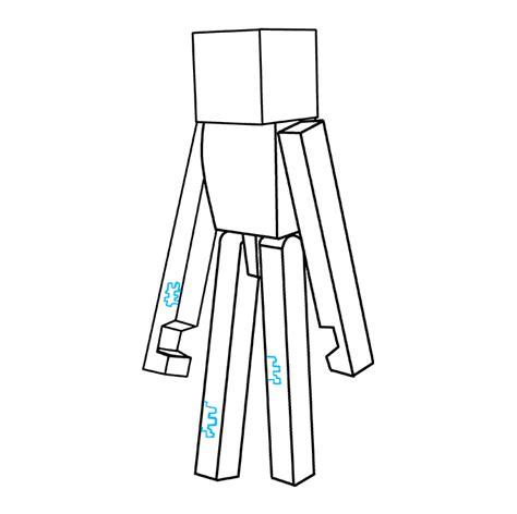 How To Draw Enderman From Minecraft Really Easy Drawing Tutorial