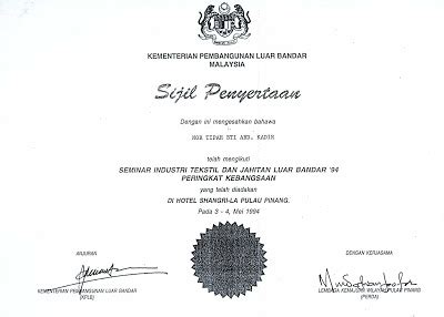 Timothy patrick mcnally tan sri dr chen lip keong leow ming fong tan sri kadir hisham sobri & kadir kadir, khoo & aminah. Pengiktirafan Tokoh: Sijil-Sijil Puan Natipah @ Nortipah