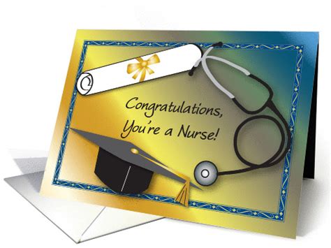 Congratulations Nurse Graduation Diploma Stethoscope Card 792296