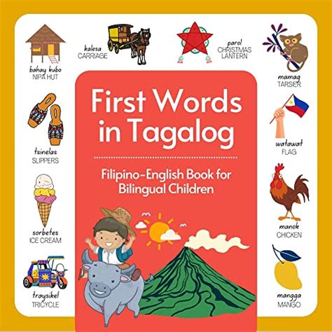 First Words In Tagalog Language Filipino English Book For Bilingual