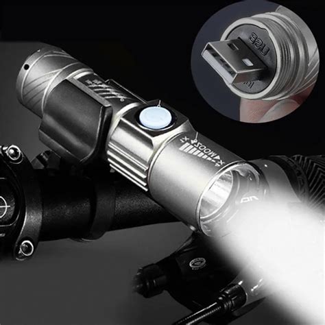 2018 Adjustable Led Zoom 3000lm Mini Usb Rechargeable Flashlight Torch
