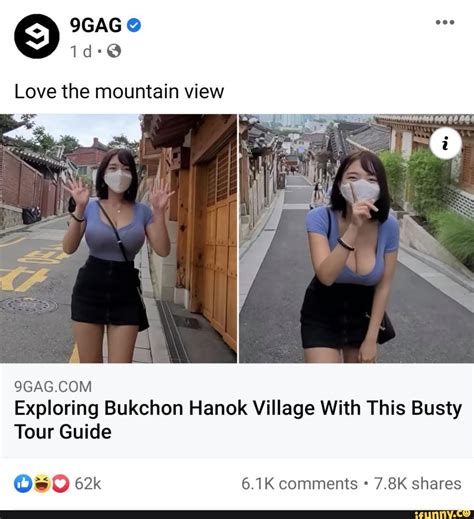 Love The Mountain View Exploring Bukchon Hanok Village With This Busty