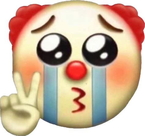 Clown Sad Emoji Crying Cry Funny Meme Funnymeme Crying Clown