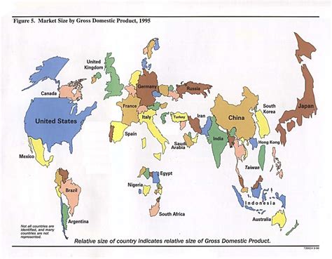 Map Of The Week Market Size By Gross Domestic Product 1995