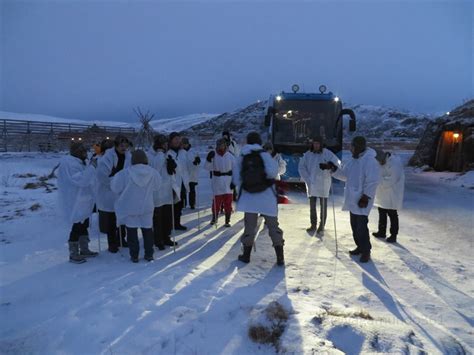 A hurricane flattened it in 1856. In Hammerfest im Winter: "Polar Expedition"!