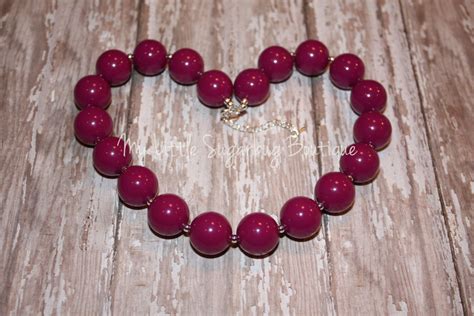 Plum Chunky Necklace Matilda Jane Bubblegum Etsy