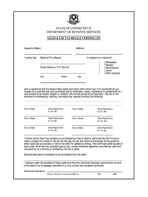 Ct Resale Certificate Fill Out And Sign Online Dochub
