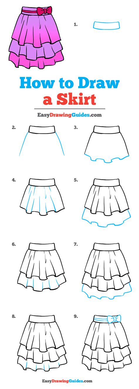 How To Draw A Skirt Really Easy Drawing Tutorial