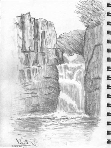Simple Waterfall Drawing At Explore Collection Of