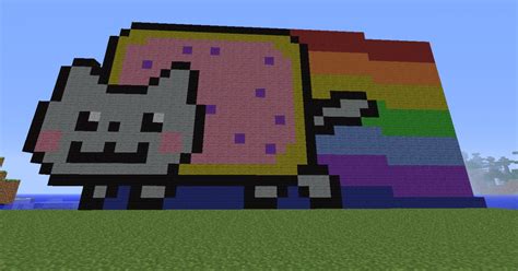 Nyan Cat pixel art Minecraft Map