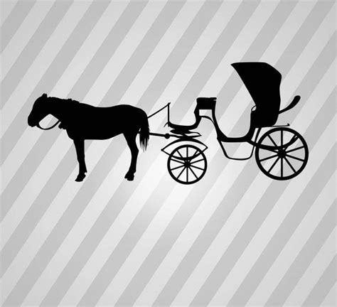 Horse Carriage Silhouette Carriage Svg Dxf Eps Silhouette