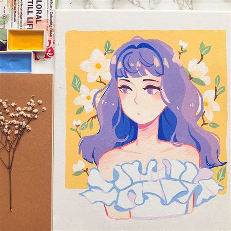 Cute cartoon aesthetic pics for profile pics, art, wallpaper etc. indy 🥟 on Twitter | Painting art projects, Art, Gouache art