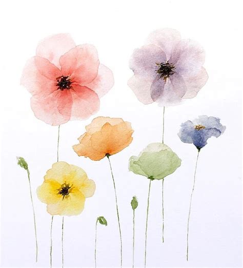 20 Εύκολες ζωγραφιές με λουλούδια με ακουαρέλα που θα σας εμπνεύσουν