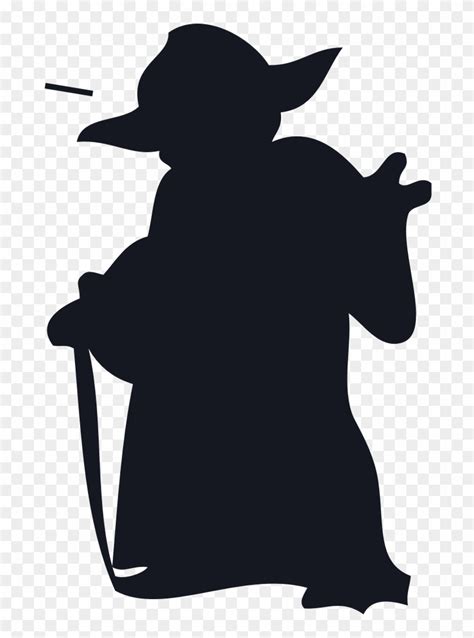 Yoda Svg Master Outline - Star Wars Yoda Silhouette Png, Transparent