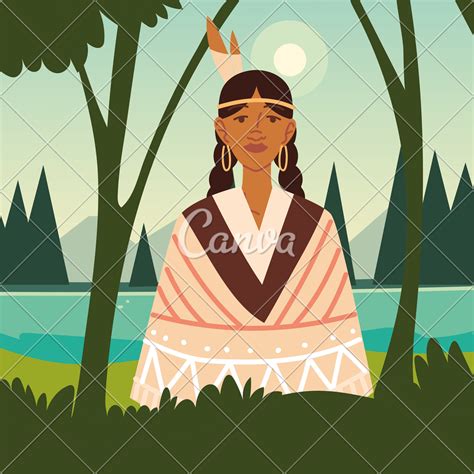 Indigenous Native Woman Photos By Canva