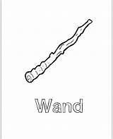 Coloring Wand Sheets Wands Colouring Template Pagan sketch template