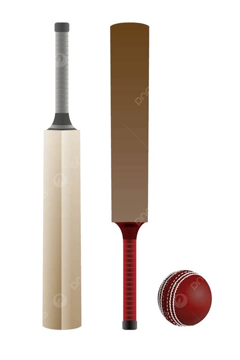 Illustration Of Cricket Bats And Ball Isolated Against White Background
