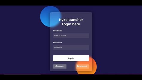 Glassmorphism Login Form Css Html Youtube