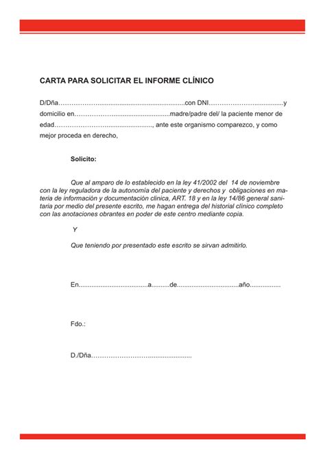 Carta Para Solicitar El Informe Clínico Free Download Nude Photo Gallery