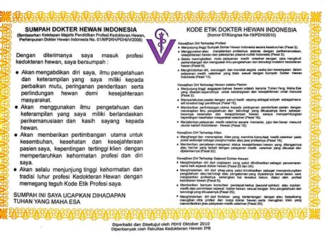 SUMPAH DOKTER HEWAN INDONESIA