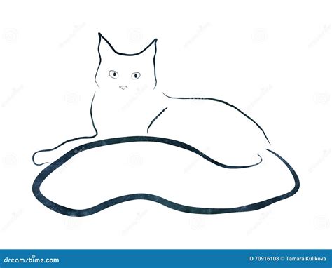 23 Cat Drawing Laying Down Aleya Wallpaper