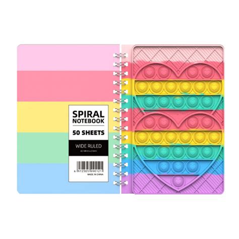 Milktea A Sheets Spiral Pop Its Notebook Fidget Stress Relief Toy