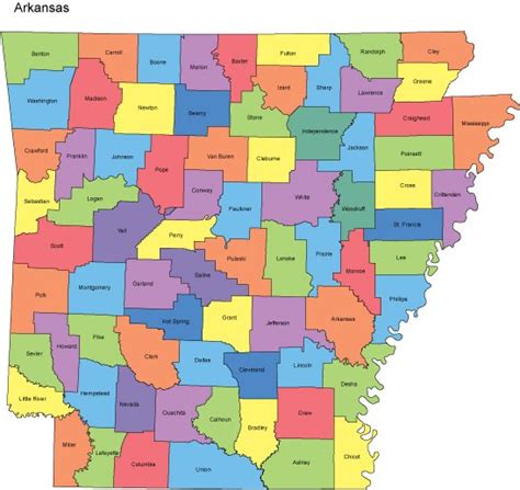 Arkansas Map With Counties