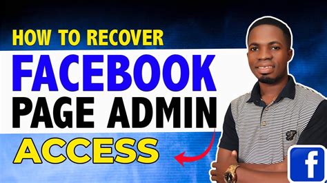 How To Recover Facebook Page Admin Access Youtube