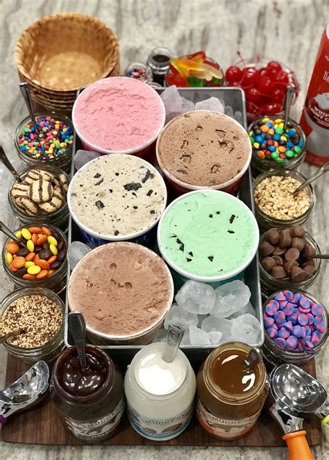Build Your Own Ice Cream Sundae Board By The Bakermama Party Food Platters Desserts