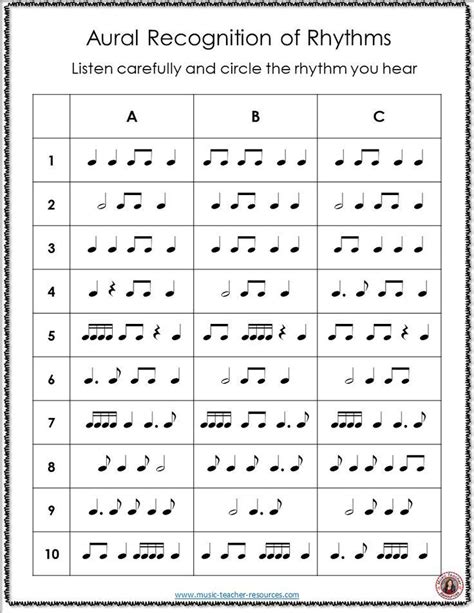 Rhythm Free Music Worksheets Just One Of The Sheets Available In