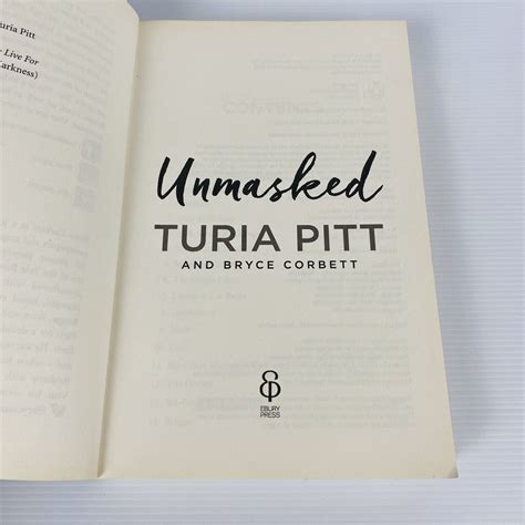 Unmasked By Turia Pitt Bryce Corbett Biography Large Paperback Book Ebay