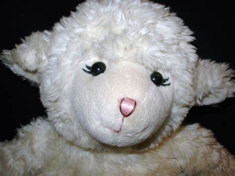 Babystyle Lulu Lamb Plush Stuffed Animal Baby Toy White Cream Baby