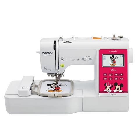 1*double needle head, 2*single needle head, 1desk, 1fan,1motor. Brother Innov-is NV180D Disney Sewing & Embroidery Machine ...