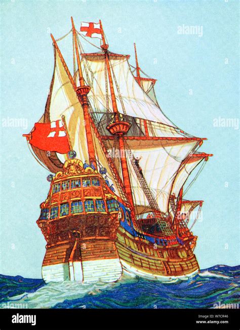 Tudor Ship Of The Type Used By Privateers And Explorers 15th 16th
