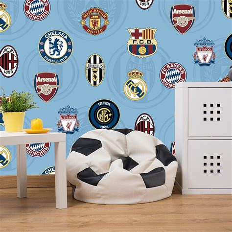 Football Mural Wallpaper Bedroom Boys Girls Children Football Funs