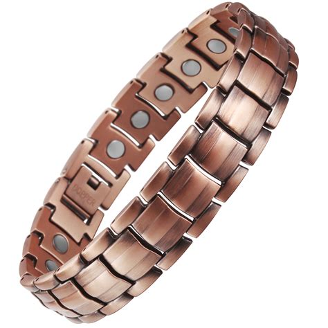 Viterou Mens Magnetic Pure Copper Bracelet With Magnets For Arthritis