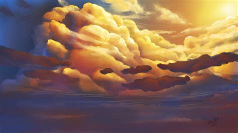 Clouds In Sunset Tutorial By Jiasenart On Newgrounds