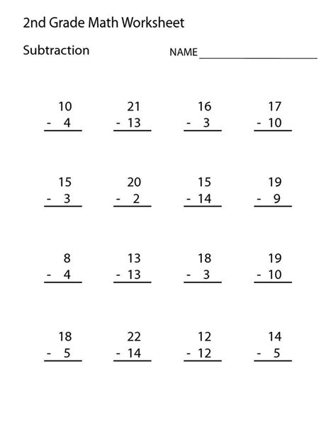 2nd Grade Math Worksheet Free Printable