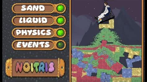 Tetris But Every Pixel Is Simulated Noita Falling Sand Tetris Mod