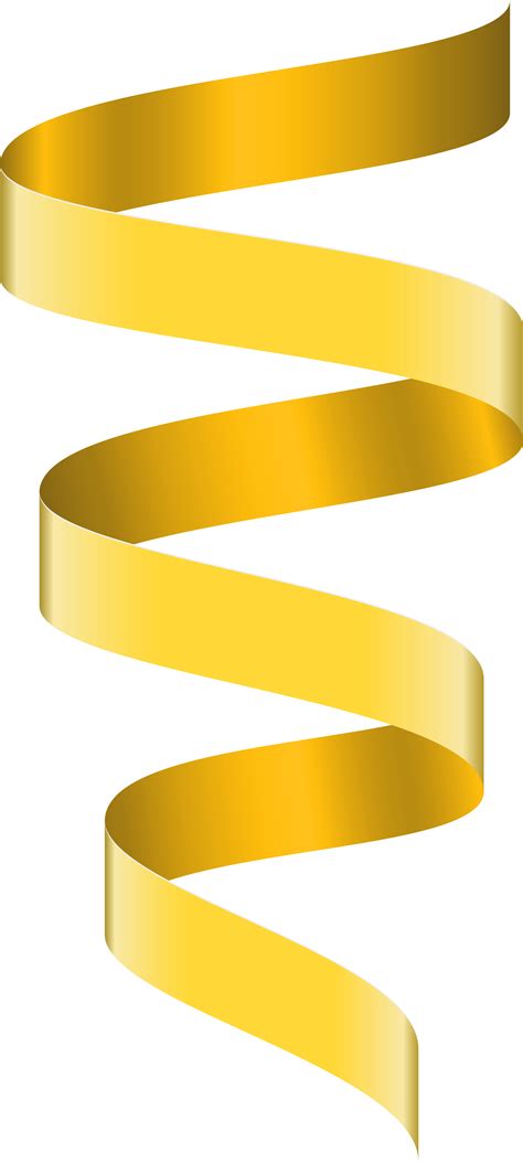 Download Curly Banner Ribbon Yellow Clipart Image - Parallel - Png Download Png Download - PikPng